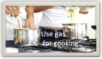 Heating water on gas hob
